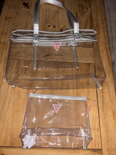 Guess transparent beach bag - transparent,
