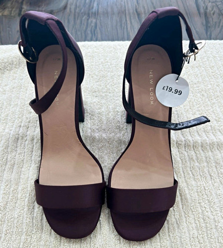 New look burgundy strappy - burgundy, high