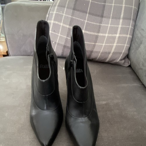Faith black leather ankle - faith,