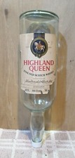 Highland Queen Scotch Whisky CLEAR BOTTLE LARGE Optic SIZE EMPTY MONEY BOX BANK