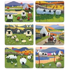 Thomas Joseph Table Mat Set 2 - Set of 6 Placemats - Sheep Themed