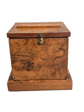 Antique walnut cigarette box - walnut,