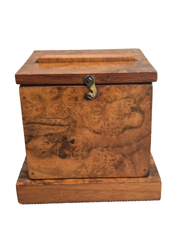 Antique walnut cigarette box - antique,