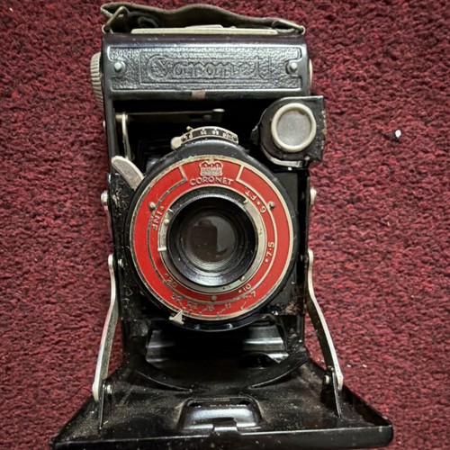 Coronet folding vintage camera - coronet,