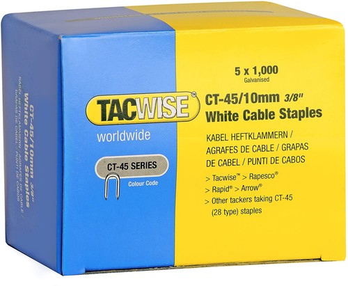Tacwise 10mm white cable - white,