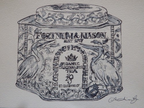 Pen ink drawing - &, &