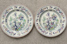 2 x Indian Tree 10¼" Dinner Plates - Opaque China by S Hancock and Sons