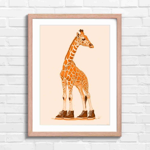 Fashionable giraffe wearing - giraffe,