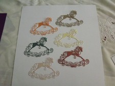6 Die cuts  Rocking Horsesin 6