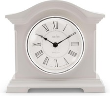 Acctim Cliffburn Mantel Clock Quartz Glass Lens Taupe