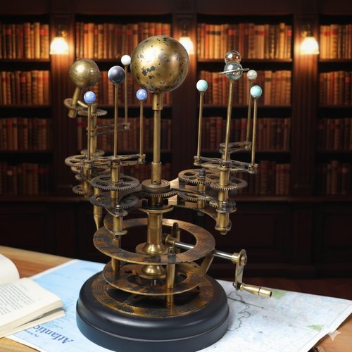 Vintage brass orrery model - brass,