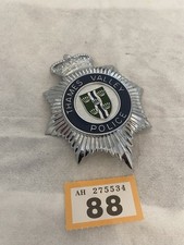 Obsolete Thames Valley Police Helmet Badge Queen's Crown.