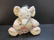 Rare Elliot The Elephant Plush Soft Toy Large 8 Inch Happy Birthday Envelope