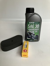 Honda GV100 lawnmower Service kit SAE30 OIL SPARK PLUG AIR FILTER HRB423