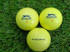 24 x SLAZENGER YELLOW GOLF BALLS IN PEARL/A GRADE FREE POSTAGE V300 SOFT