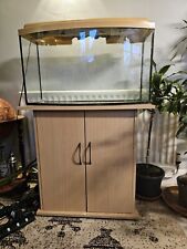 Fish Tank L81 cm xH45 xW28 & canopy,led light,white gravel ,black lid & Stand