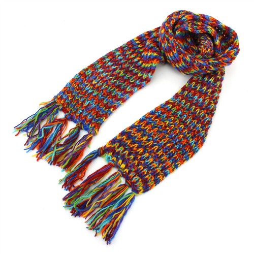 Handmade wool scarf hand - wool,