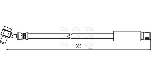 Apec rear brake hose - rear, for