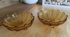 Vintage Art Deco Amber Glass