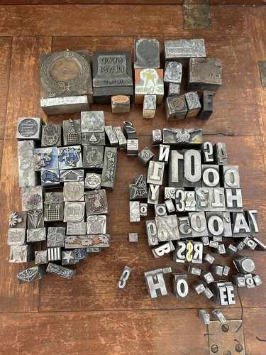 Metal letterpress type misc - letterpress,