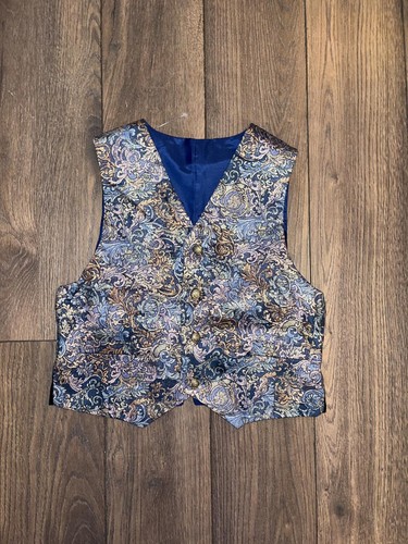 Vintage paisley waistcoat vest - waistcoat,