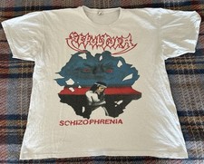 Sepultura Schizophrenia- Vintage T-shirt XL  Max/Igor Cavalera, Paulo Jr, Kisser