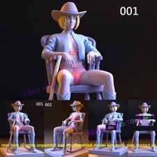 Cowgirl Chair 1/12 1/6 1/4 1/3 Unpainted Model Kit Unassembled 3D Print 4 Ver.