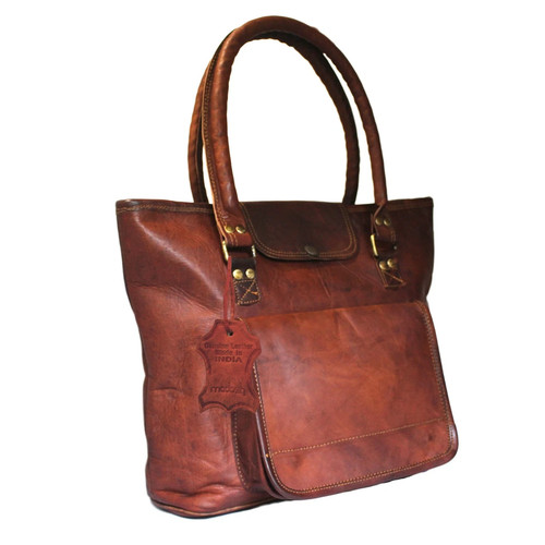 Red brown leather - leather, new