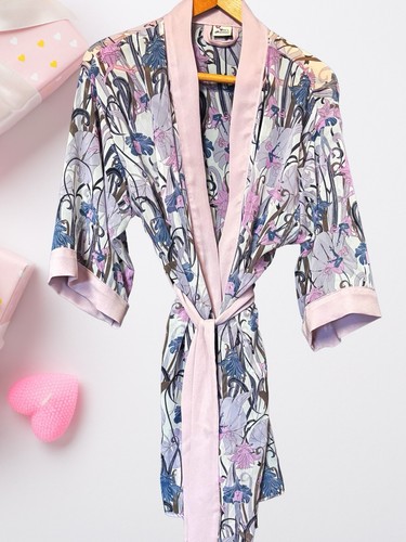 Luxury 100 silk kimono robe - 100%,
