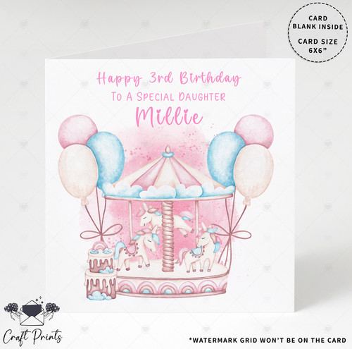 Unicorn carousel personalised - carousel,