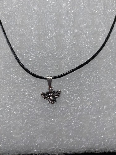 Black cord silver - silver, bee