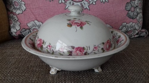 Vintage ceramic colander with - vintage,