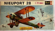 VINTAGE REVELL NIEUPORT 28 AIRCRAFT MODEL KIT H-653. SCALE 1:72