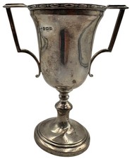 Vintage Sterling Silver Trophy Cup Twin Handled Engraved Hallmarked 147.45g
