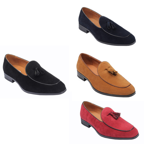 Mens smooth faux - faux, suede