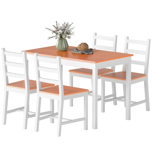 5pc dining table chairs set - dining,