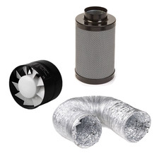 Cyclone 6" Booster Fan & Carbon Filter Kit Hydroponics Ventilation Grow Room