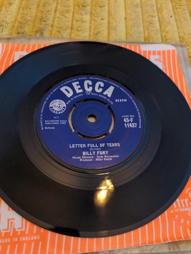 Billy fury letter - full, of