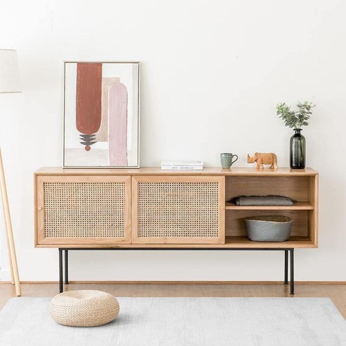 Kayce light oak - oak, rattan