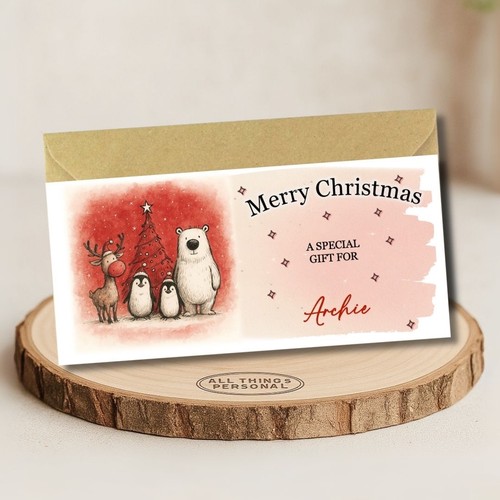 Personalised christmas money - personalised,