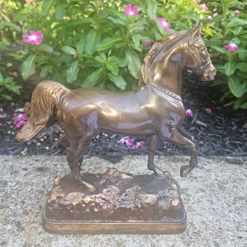 Antique vintage horse spelter - antique,