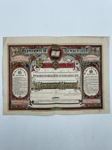 Band hope certificate - of,