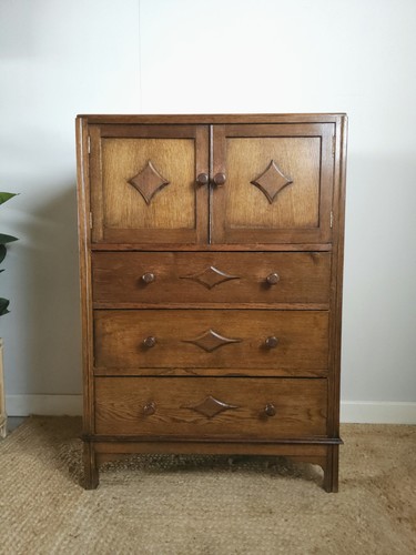 Vintage oak cupboard - vintage,