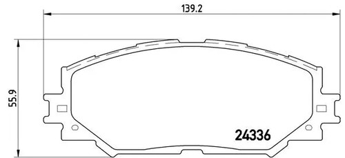 Front brake pad set disc - set,