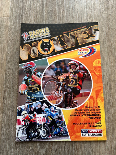 Wolves speedway programme 22nd - wolves,