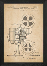 Film Projector Patent Framed