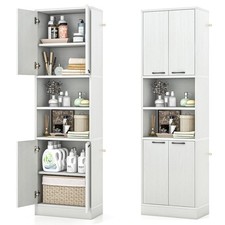 Tall Bathroom White Storage