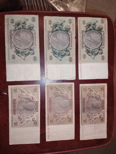 German banknotes vintage
