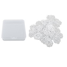 50pcs Paper Clips Cute Rose