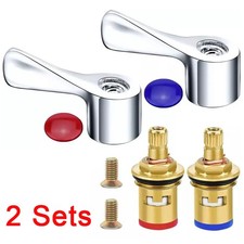 2 Sets Quarter Turn Tap Valves